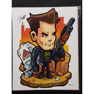 The Terminator 8" x 10" Art Print by Denzell Draws Signed of 2500 W/ COA, Bam!
